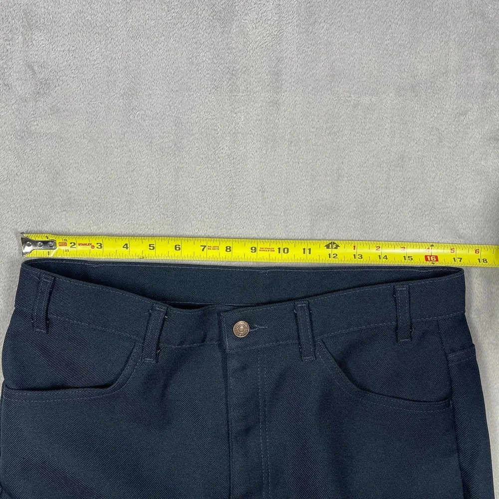 Levi's Boot Cut Dacron Polyester Pants Men 36(34)x30 Blue 517-6117 Vintage